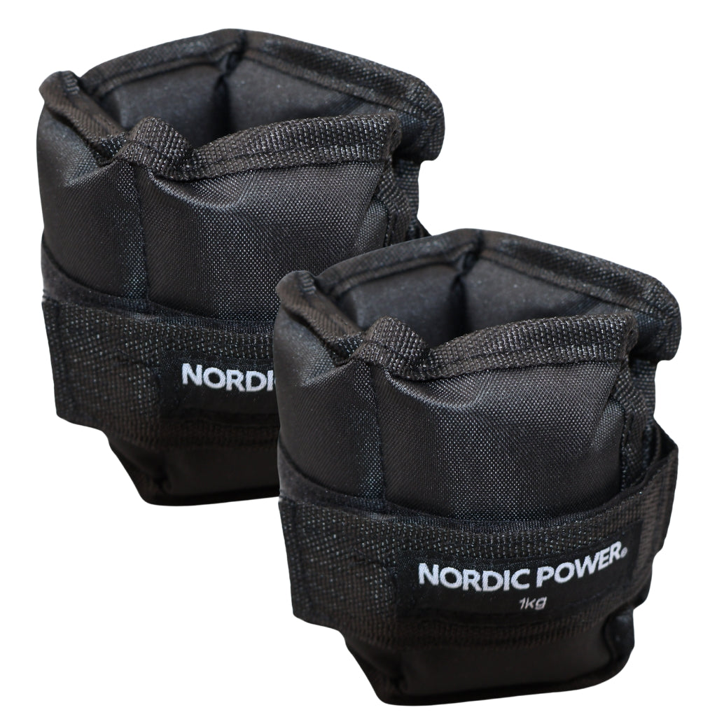 Knöchelgewichte 1 kg. Set, Black Oxford, 2 Stück - NORDIC POWER