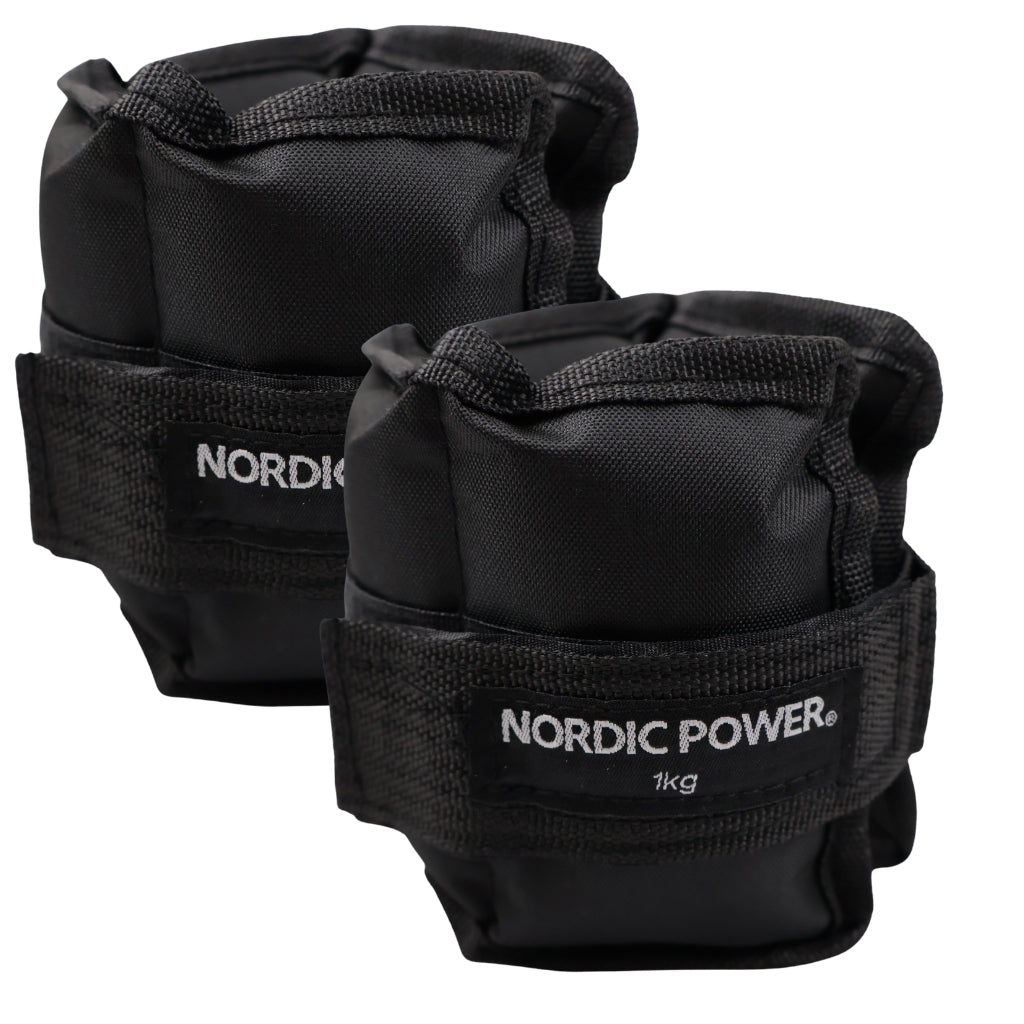 Knöchelgewichte 1 kg. Set, Black Oxford, 2 Stück - NORDIC POWER