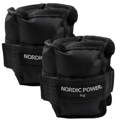 Knöchelgewichte 1 kg. Set, Black Oxford, 2 Stück - NORDIC POWER