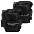 Knöchelgewichte 1 kg. Set, Black Oxford, 2 Stück - NORDIC POWER