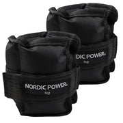Knöchelgewichte 1 kg. Set, Black Oxford, 2 Stück - NORDIC POWER