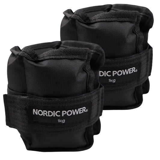 Knöchelgewichte 1 kg. Set, Black Oxford, 2 Stück - NORDIC POWER
