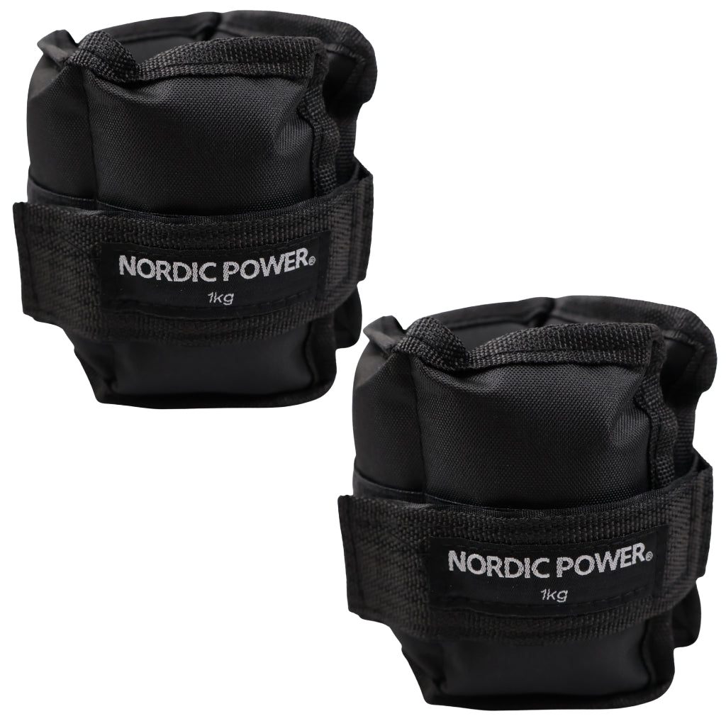 Knöchelgewichte 1 kg. Set, Black Oxford, 2 Stück - NORDIC POWER