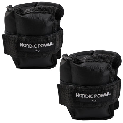 Knöchelgewichte 1 kg. Set, Black Oxford, 2 Stück - NORDIC POWER