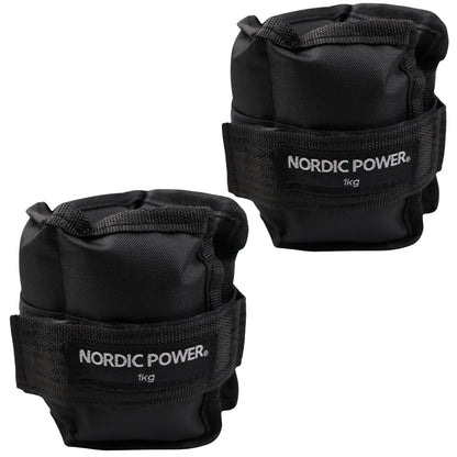 Knöchelgewichte 1 kg. Set, Black Oxford, 2 Stück - NORDIC POWER