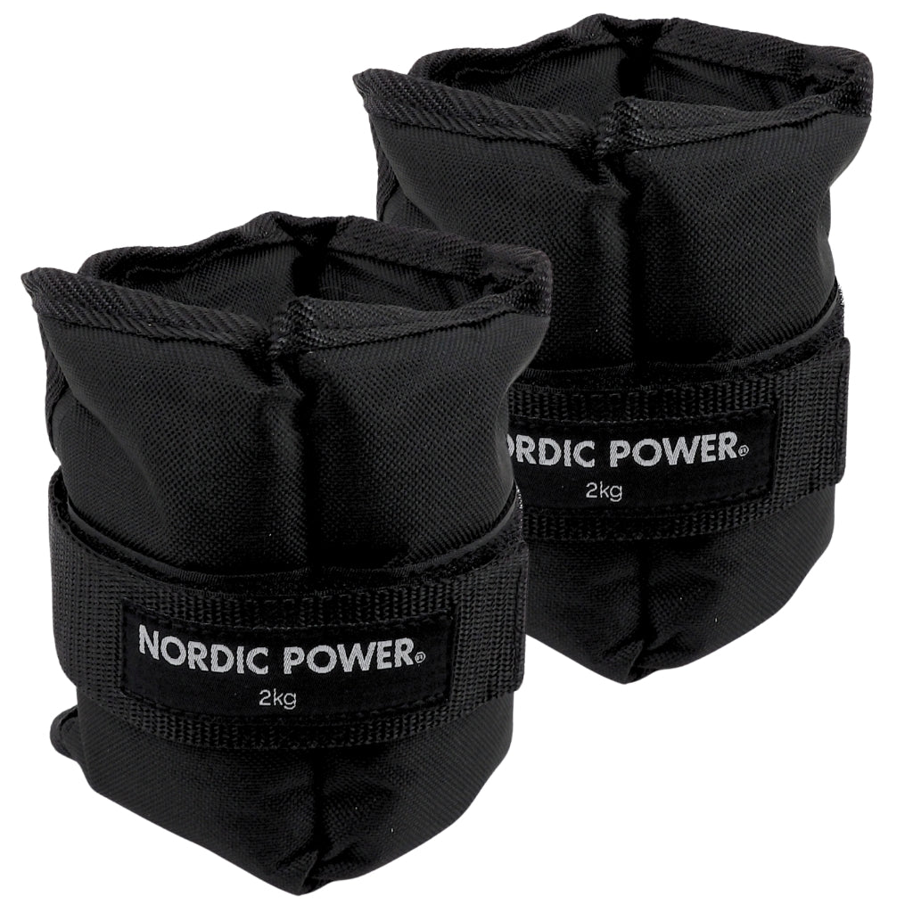 Fußgelenkgewichte 2 kg. Set, Black Oxford, 2-teilig - NORDIC POWER 