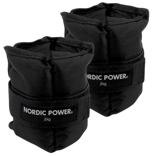 Fußgelenkgewichte 2 kg. Set, Black Oxford, 2-teilig - NORDIC POWER 