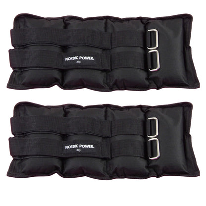 Fußgelenkgewichte 3 kg. Set, Black Oxford, 2 Stück - NORDIC POWER