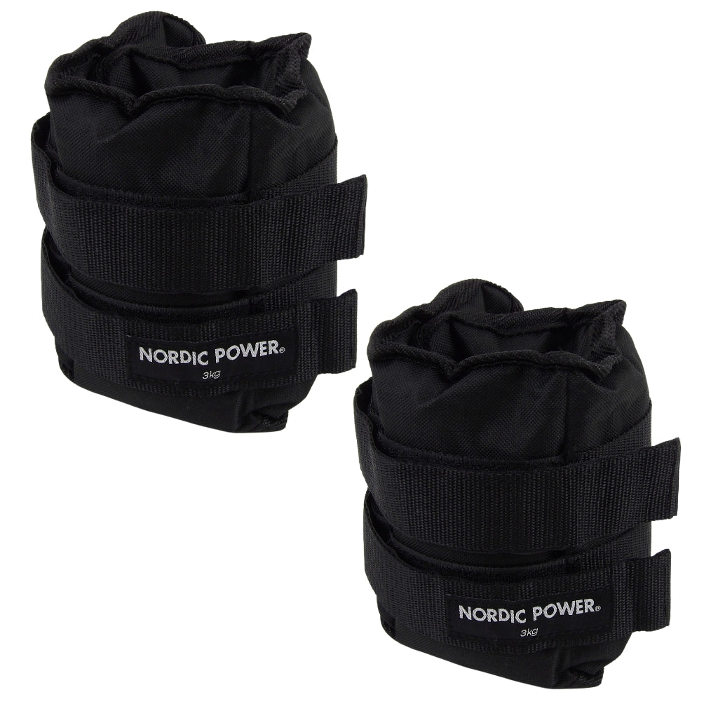 Fußgelenkgewichte 3 kg. Set, Black Oxford, 2 Stück - NORDIC POWER