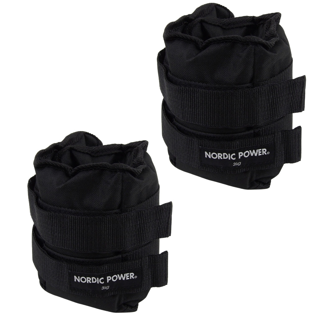 Fußgelenkgewichte 3 kg. Set, Black Oxford, 2 Stück - NORDIC POWER