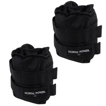 Fußgelenkgewichte 3 kg. Set, Black Oxford, 2 Stück - NORDIC POWER