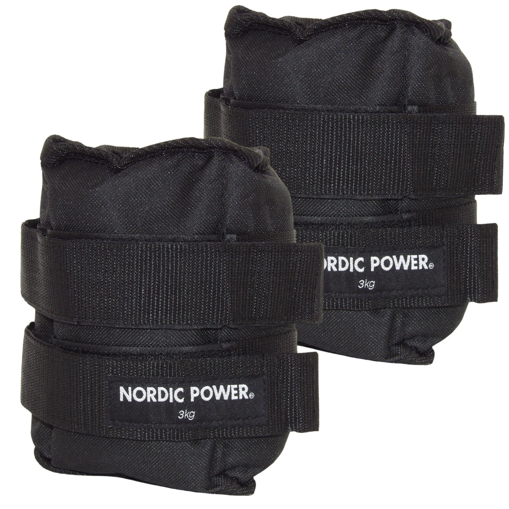 Fußgelenkgewichte 3 kg. Set, Black Oxford, 2 Stück - NORDIC POWER