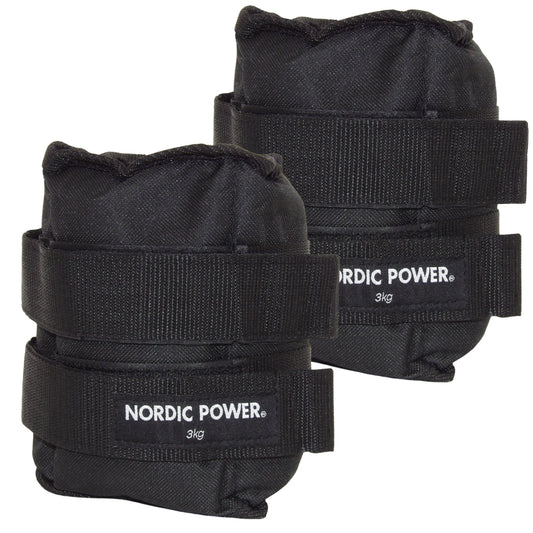 Fußgelenkgewichte 3 kg. Set, Black Oxford, 2 Stück - NORDIC POWER