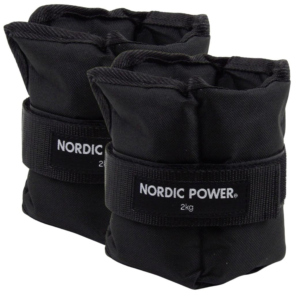 Fußgelenkgewichte 2 kg. Set, Black Oxford, 2-teilig - NORDIC POWER 