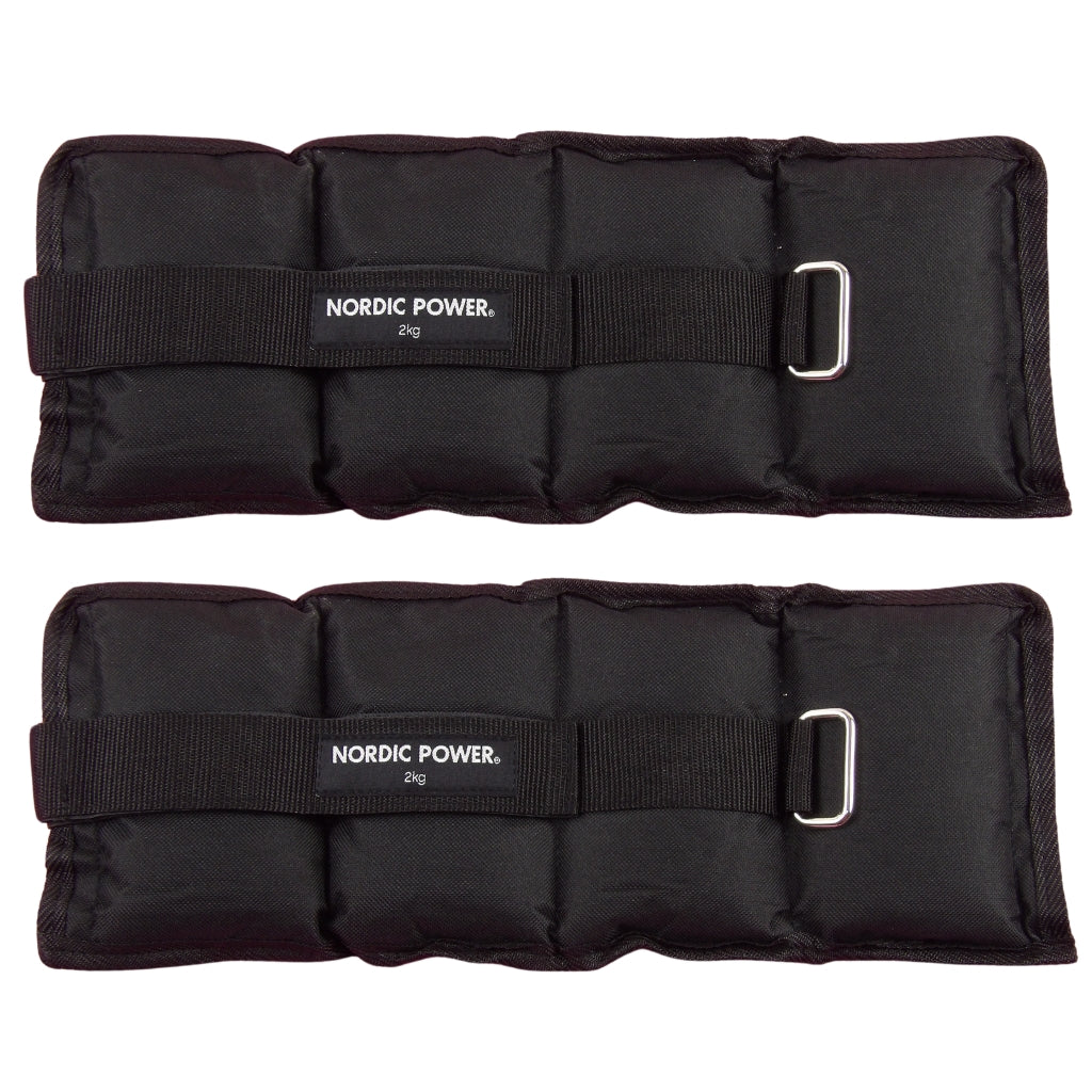 Fußgelenkgewichte 2 kg. Set, Black Oxford, 2-teilig - NORDIC POWER 