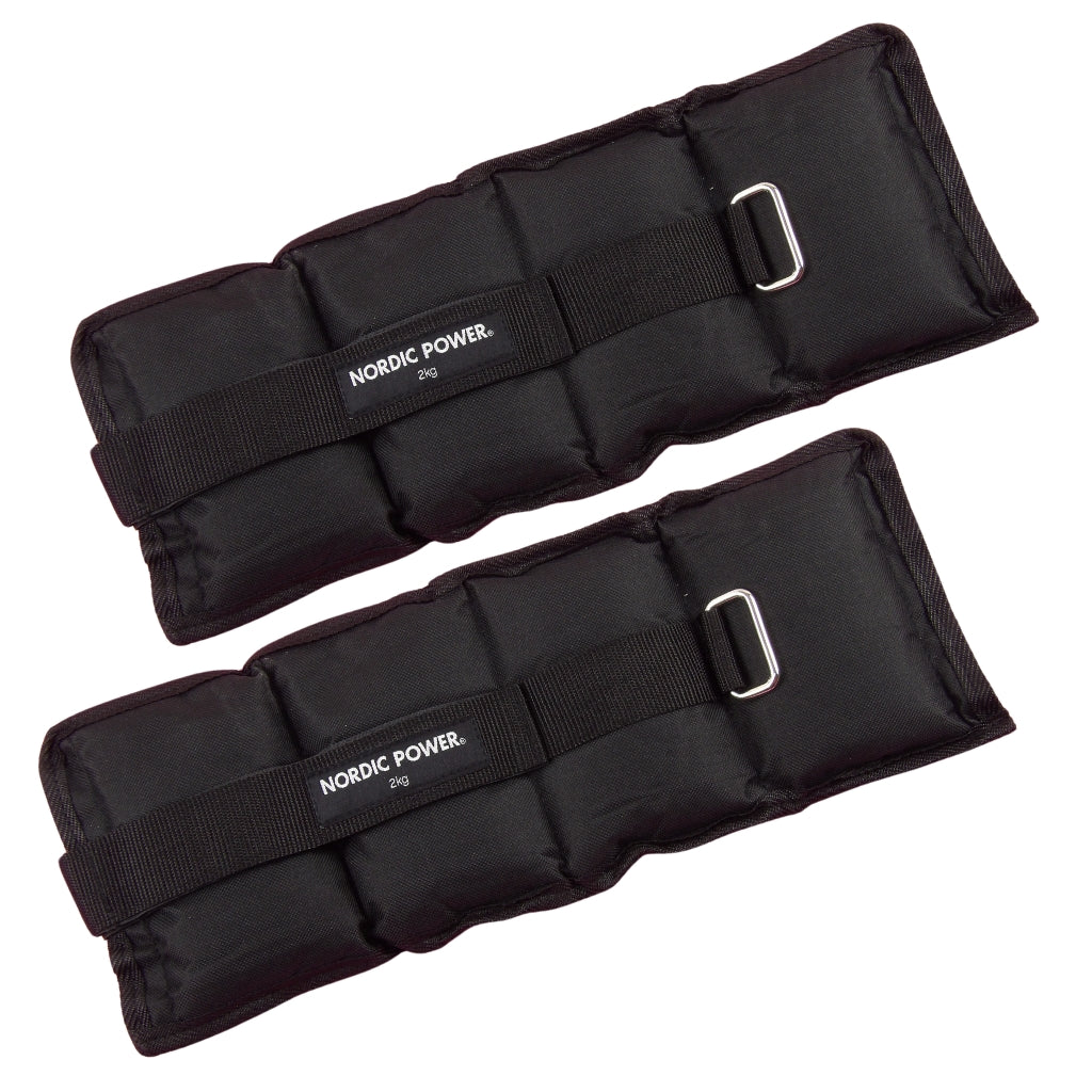 Fußgelenkgewichte 2 kg. Set, Black Oxford, 2-teilig - NORDIC POWER 