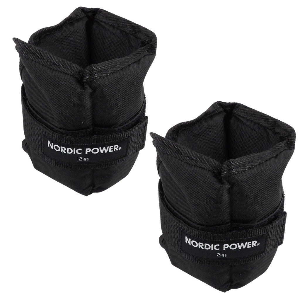 Fußgelenkgewichte 2 kg. Set, Black Oxford, 2-teilig - NORDIC POWER 