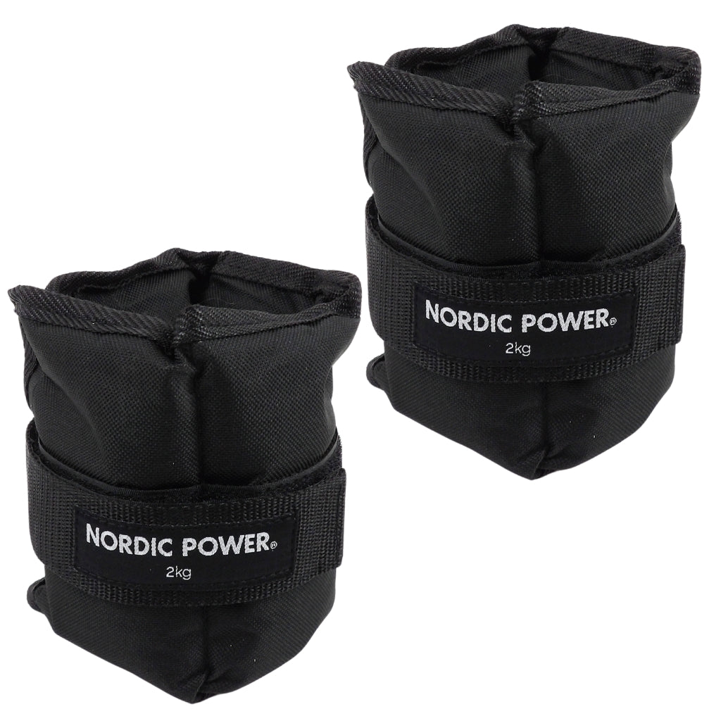 Fußgelenkgewichte 2 kg. Set, Black Oxford, 2-teilig - NORDIC POWER 