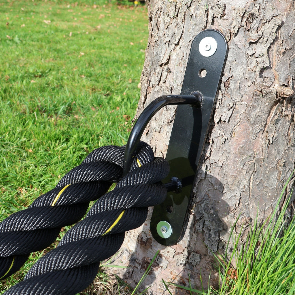 Battlerope 9 Meter, Ø38 mm, Schwarz mit gelber Kordel - NORDIC POWER - ANGEBOT