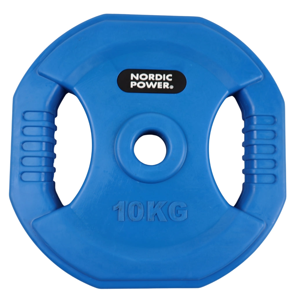 Bodypump Hantelscheibe 10 kg. Blau, PRO - NORDIC POWER - 1 Stück - Ø30 mm.