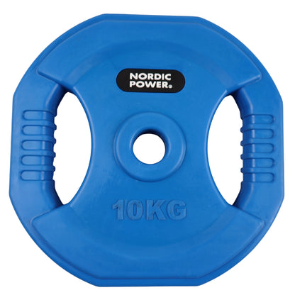 Bodypump Hantelscheibe 10 kg. Blau, PRO - NORDIC POWER - 1 Stück - Ø30 mm.