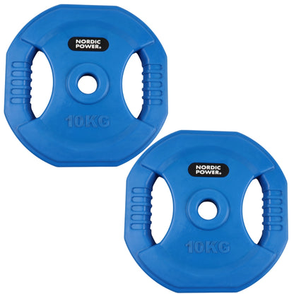Bodypump Hantelscheibe 10 kg. Blau, PRO - NORDIC POWER - 1 Stück - Ø30 mm.