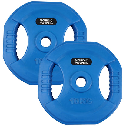Bodypump Hantelscheibe 10 kg. Blau, PRO - NORDIC POWER - 1 Stück - Ø30 mm.