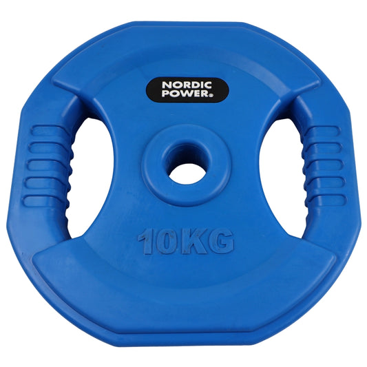 Bodypump Hantelscheibe 10 kg. Blau, PRO - NORDIC POWER - 1 Stück - Ø30 mm.