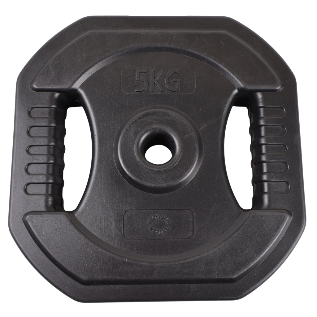 Bodypump Gewichtsplatte 5 Kg. Orange NORDIC POWER – 1 Stück – Ø25 mm. 