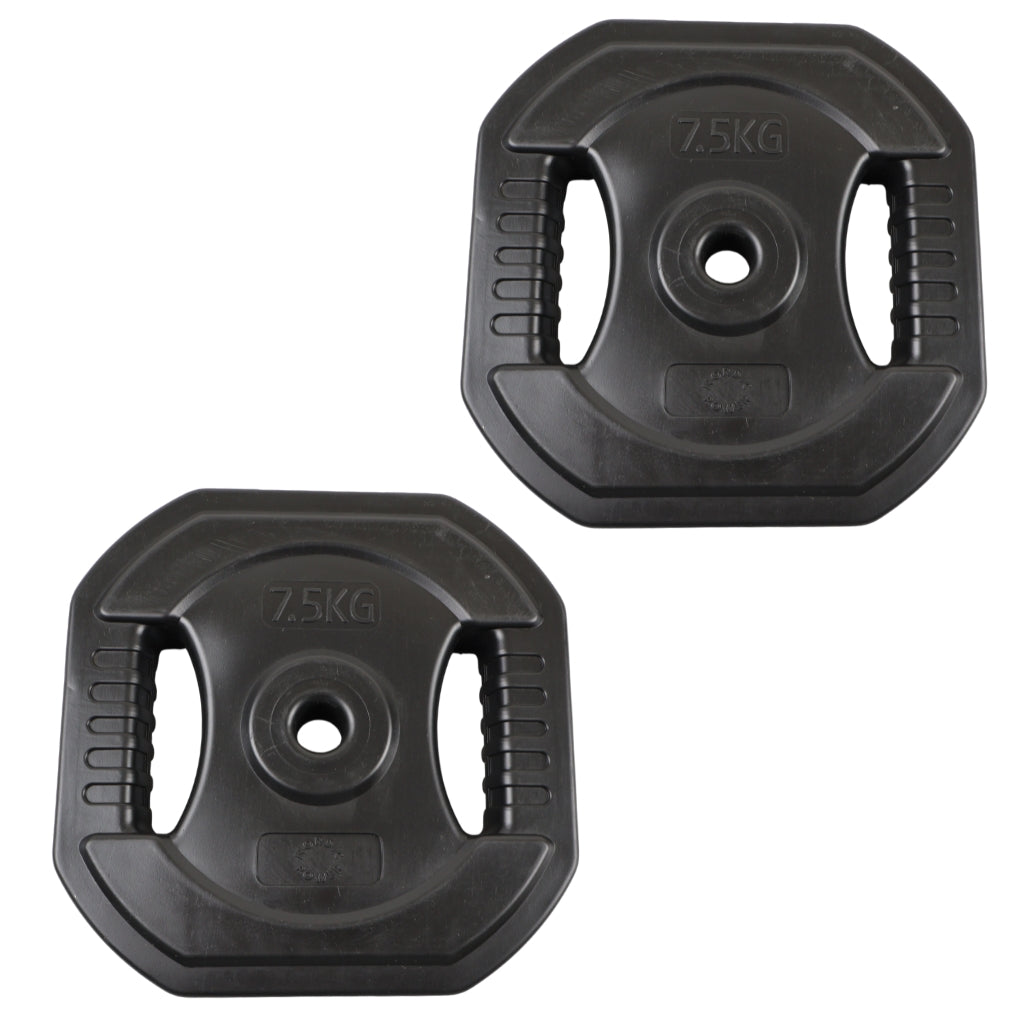 2 Stk. Bodypump Hantelscheiben 7,5 Kg. SCHWARZ, Ø25 mm - NORDIC POWER
