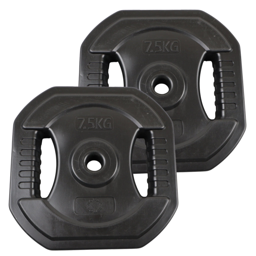 2 Stk. Bodypump Hantelscheiben 7,5 Kg. SCHWARZ, Ø25 mm - NORDIC POWER