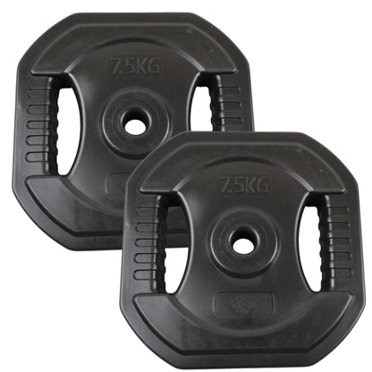 2 Stk. Bodypump Hantelscheiben 7,5 Kg. SCHWARZ, Ø25 mm - NORDIC POWER