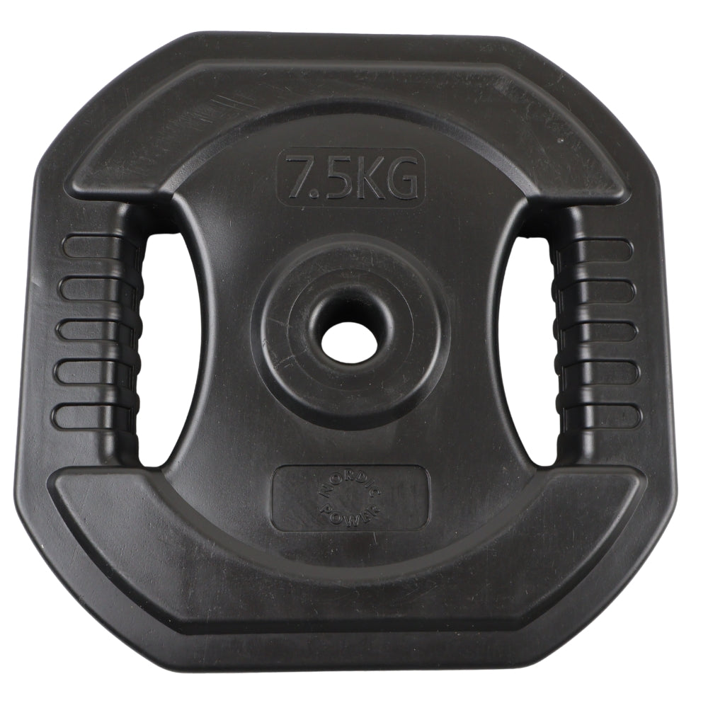Bodypump Gewichtsplatte 7,5 Kg. Blau NORDIC POWER – 1 Stück – Ø25 mm.