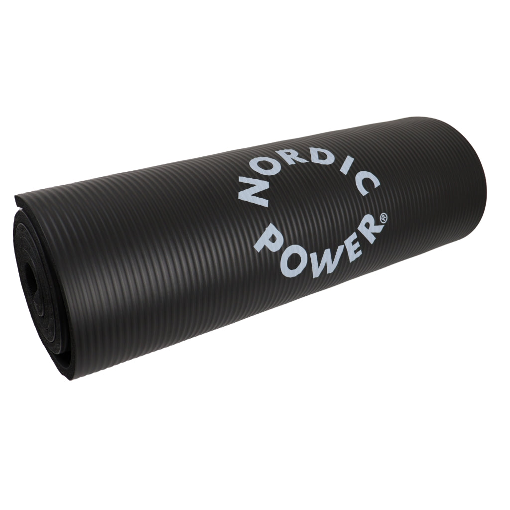 Trainingsmatte Schwarz 1,5 cm Dick - NORDIC POWER - ANGEBOT