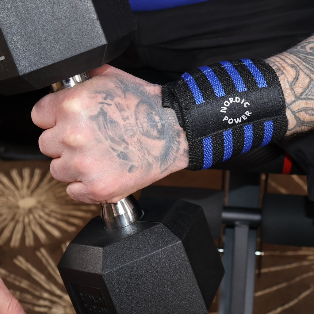 Handgelenkstütze / Handgelenkbandage Blau 2 Stück - NORDIC POWER - Restbestand