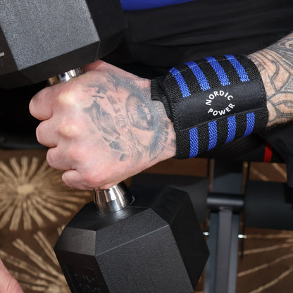 Handgelenkstütze / Handgelenkbandage Blau 2 Stück - NORDIC POWER - Restbestand