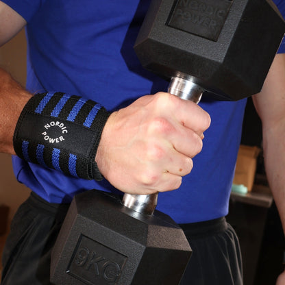 Handgelenkstütze / Handgelenkbandage Blau 2 Stück - NORDIC POWER - Restbestand