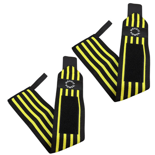 2 Stk. Handgelenkstütze, Wrist Wrap Gelb - NORDIC POWER