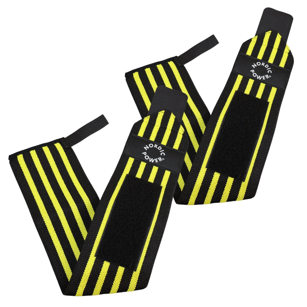 2 Stk. Handgelenkstütze, Wrist Wrap Gelb - NORDIC POWER