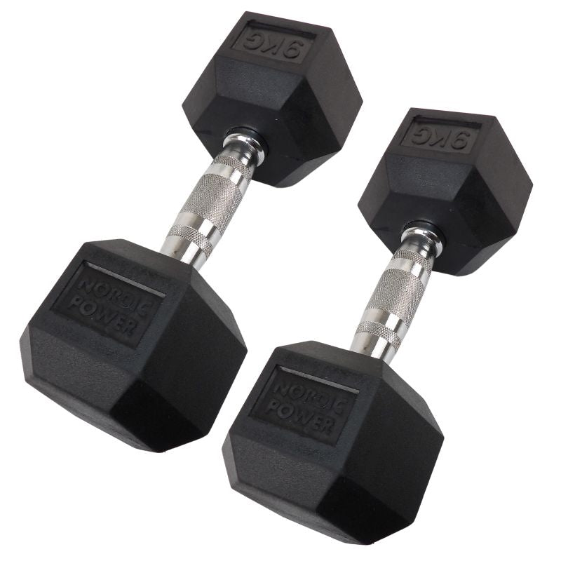 2 x 9 kg Hexagon-Hanteln - NORDIC POWER