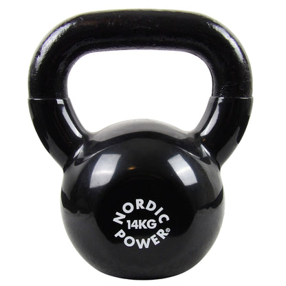 Kettlebell 18 kg. Gusseisen und Vinyl - NORDIC POWER - DEMO