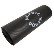 Trainingsmatte Schwarz 1,5 cm dick, mit Tasche - NORDIC POWER