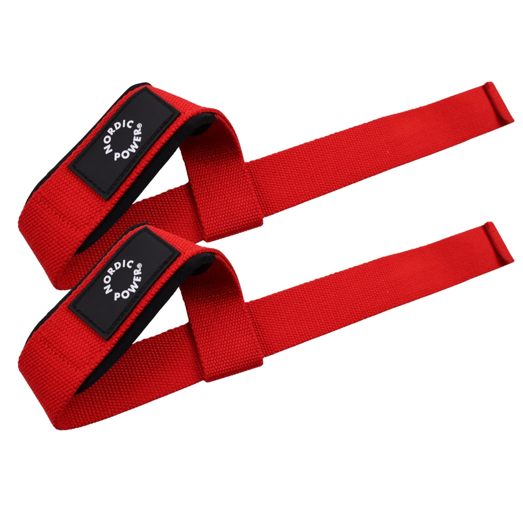 2 Sæt Lifting Straps i Rød - NORDIC POWER