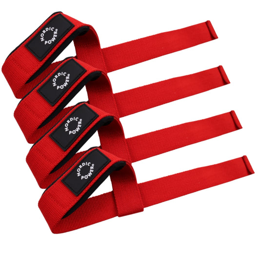2 Sæt Lifting Straps i Rød - NORDIC POWER