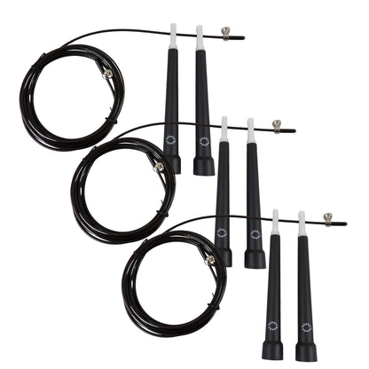 3 Stk. Speedrope PRO, Sort med wire - NORDIC POWER - Tilbud