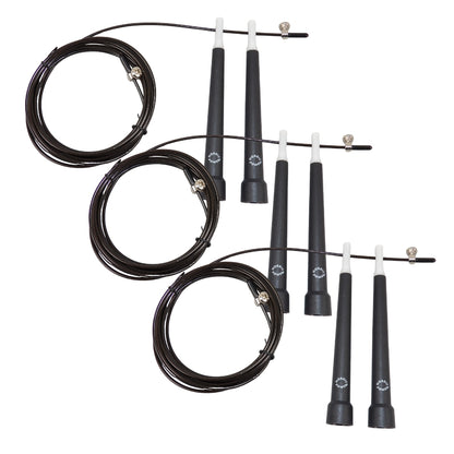 3 Stk. Speedrope PRO, Sort med wire - NORDIC POWER - Tilbud