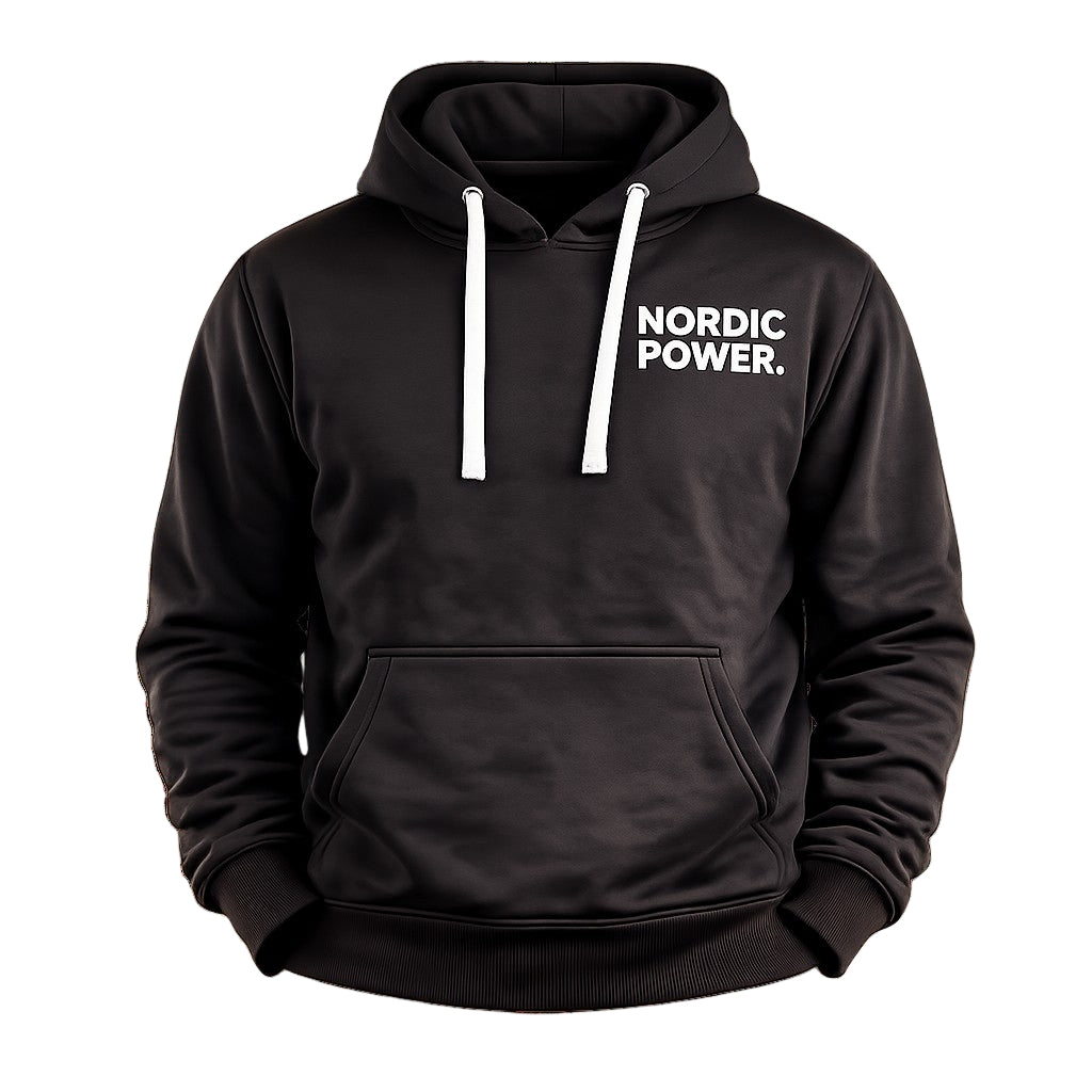 Navi Blue Hoodie, Hættetrøje Str. XXL, sporty fit - NORDIC POWER