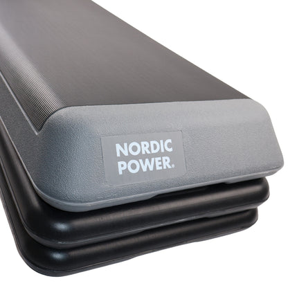 Trittbank verstellbar 68 cm, Schwarz und Grau - NORDIC POWER