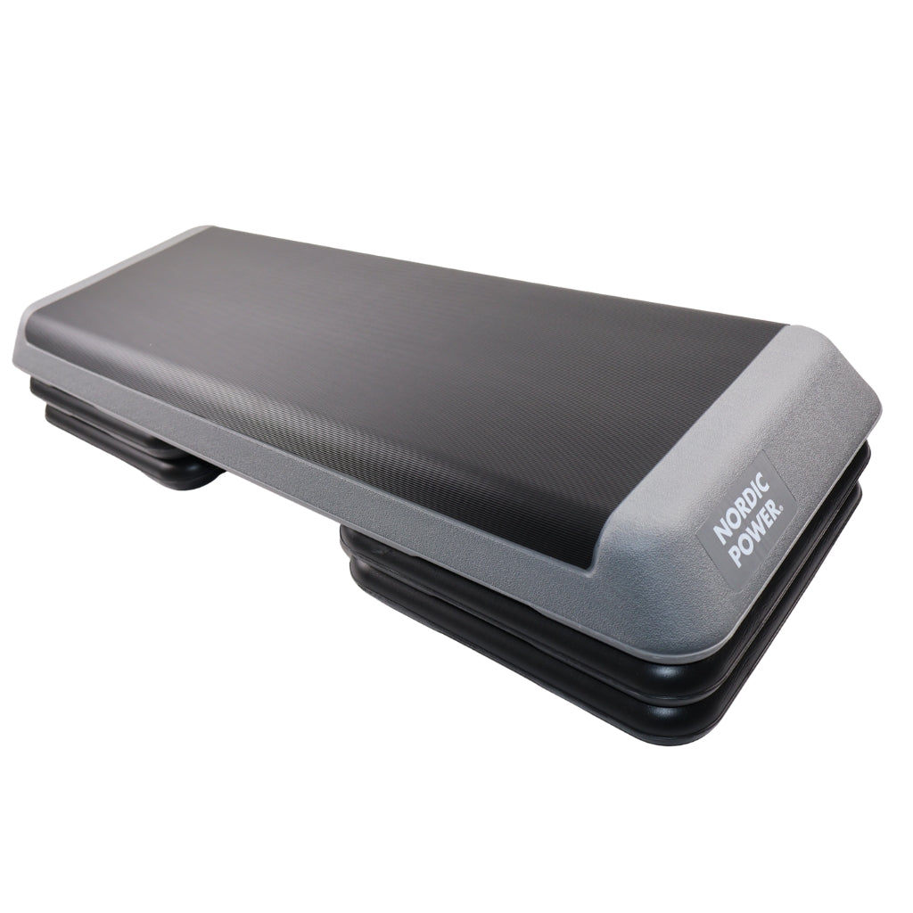 Trittbank verstellbar 68 cm, Schwarz und Grau - NORDIC POWER