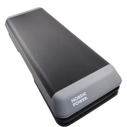 Trittbank verstellbar 68 cm, Schwarz und Grau - NORDIC POWER